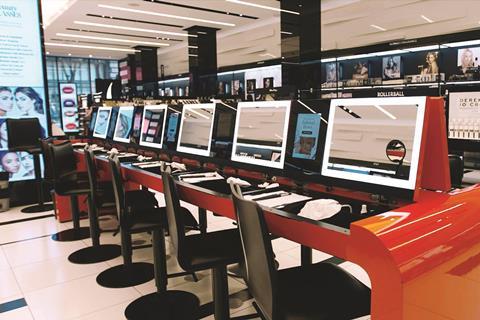 Shoppers can share ideas with beauty “peers” and watch online make-up tutorials